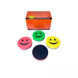 BORRADOR P/PIZARRA REDONDO C/IMAN CARITA FELIZ