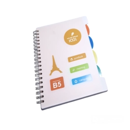 CUADERNO C/ESPIRAL Y DIVISIONE B5 120H